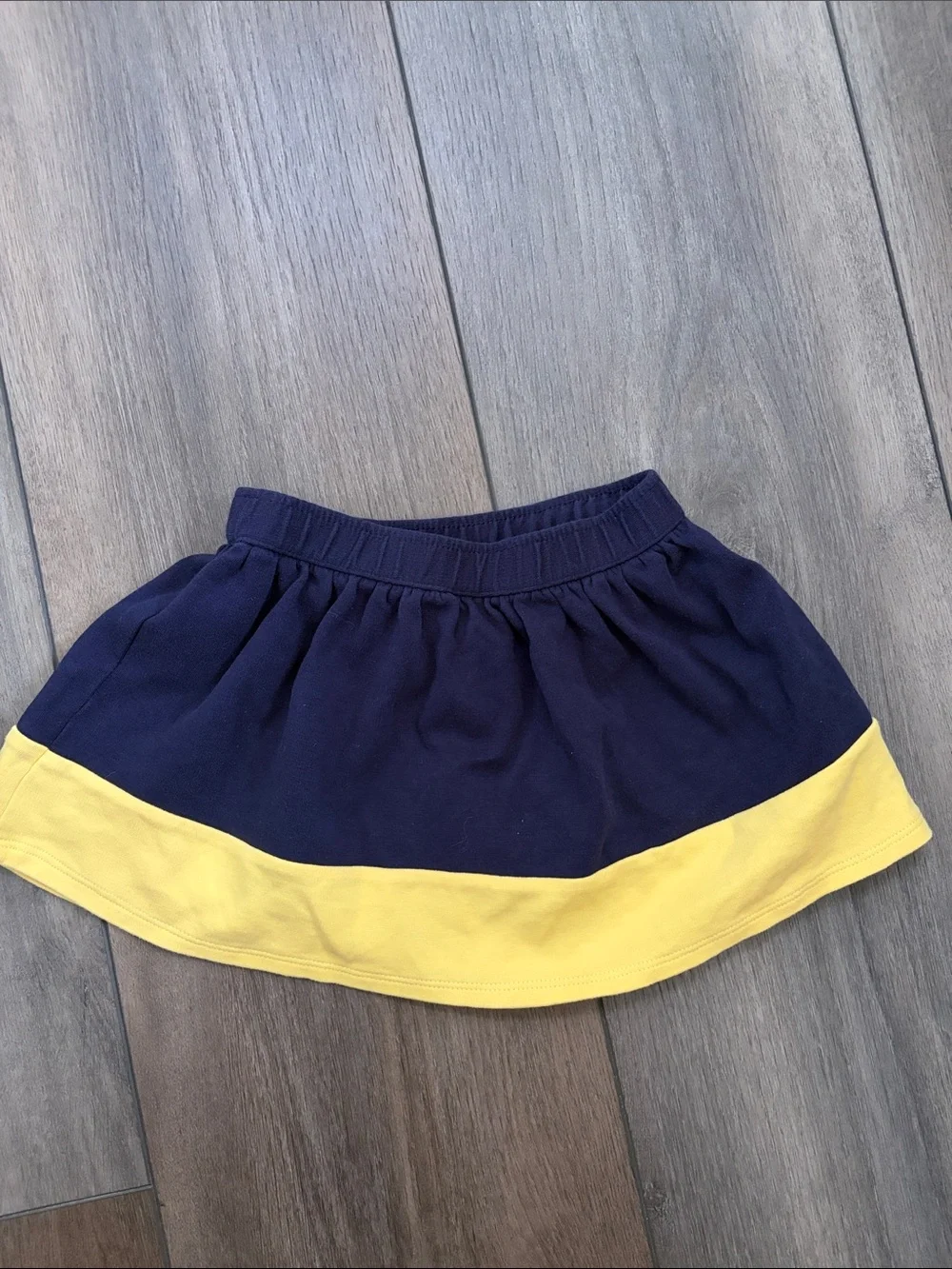 Gymboree Navy & Yellow Daisy Border Skirt